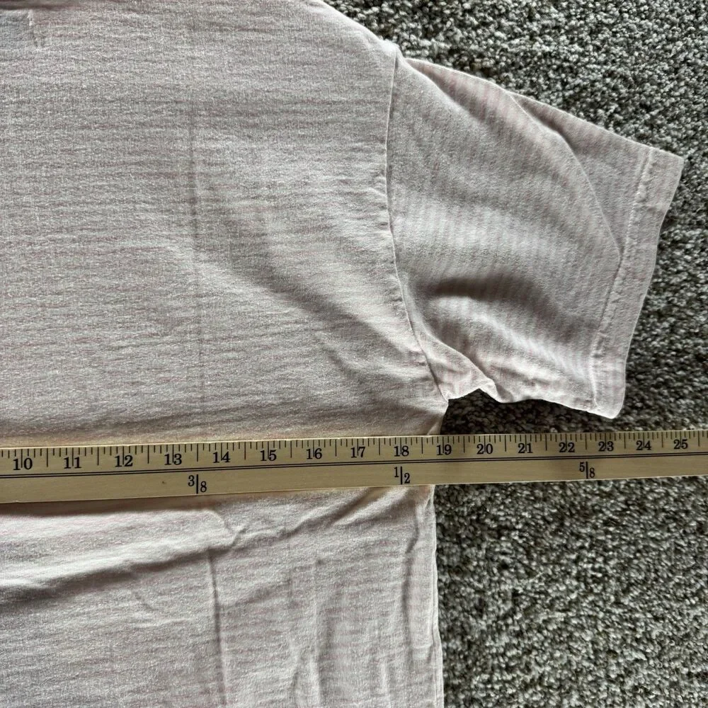 Vintage 90s Guess Shirt Mens Small Pink Stripes Short‎ Sleeve USA Embroidered - Picture 11 of 13